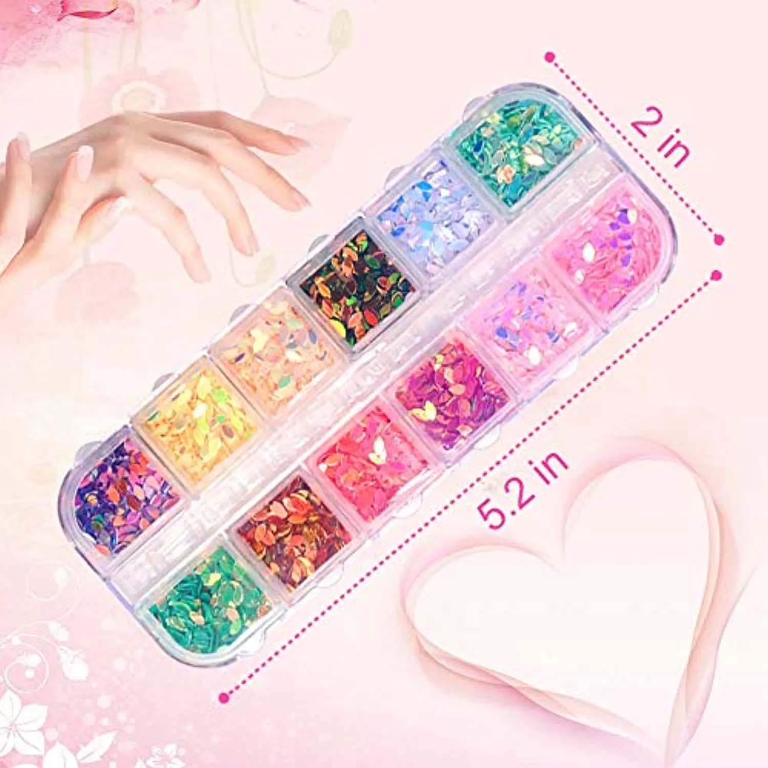 6400pcs Nail Art Rhinestones Nail Crystal Gems Nail Diamonds, Gold Silver Nail Art Studs Colorful Nail Sequins & Rhinestones for Nails Kit with Tweezers and Wax Pen for Nail Art Supplies Accessories