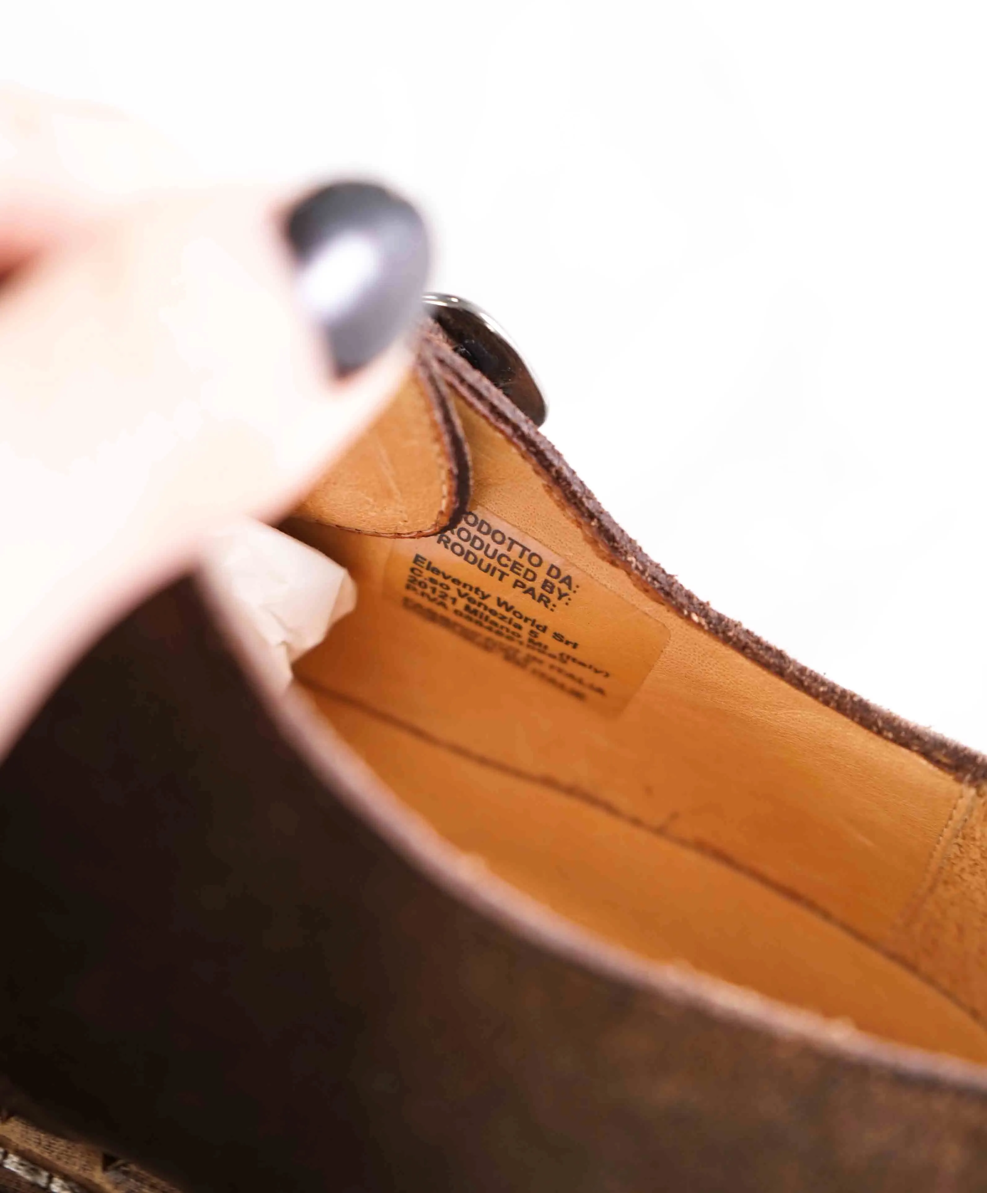 $795 ELEVENTY - Brown Monk Strap Loafers Distressed Brown Suede - 12 US (45EU)
