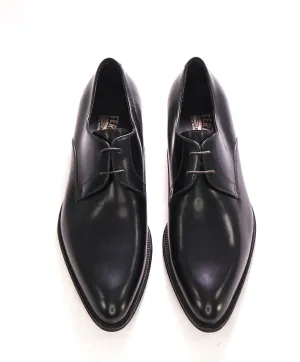 $850 SALVATORE FERRAGAMO -  Modern Round Toe Oxfords Black Leather - 8.5 E US