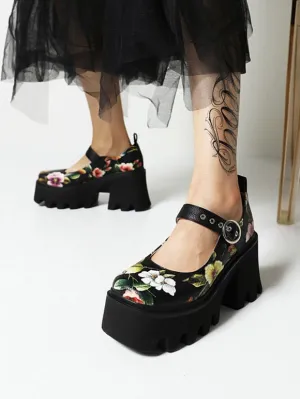 Academic Lolita Footwear Red Round Toe PU Leather Lolita Shoes