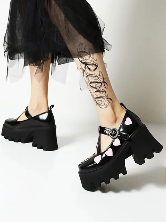Academic Lolita Footwear White Round Toe PU Leather Lolita Shoes
