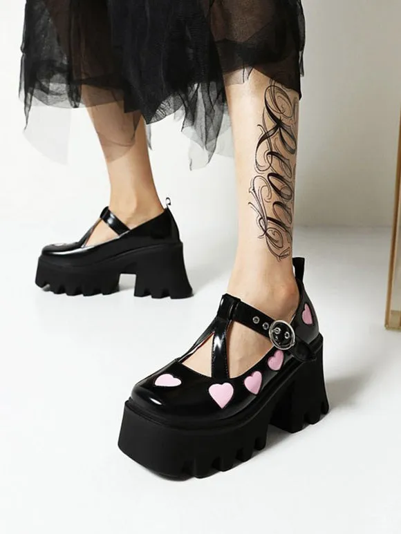 Academic Lolita Footwear White Round Toe PU Leather Lolita Shoes