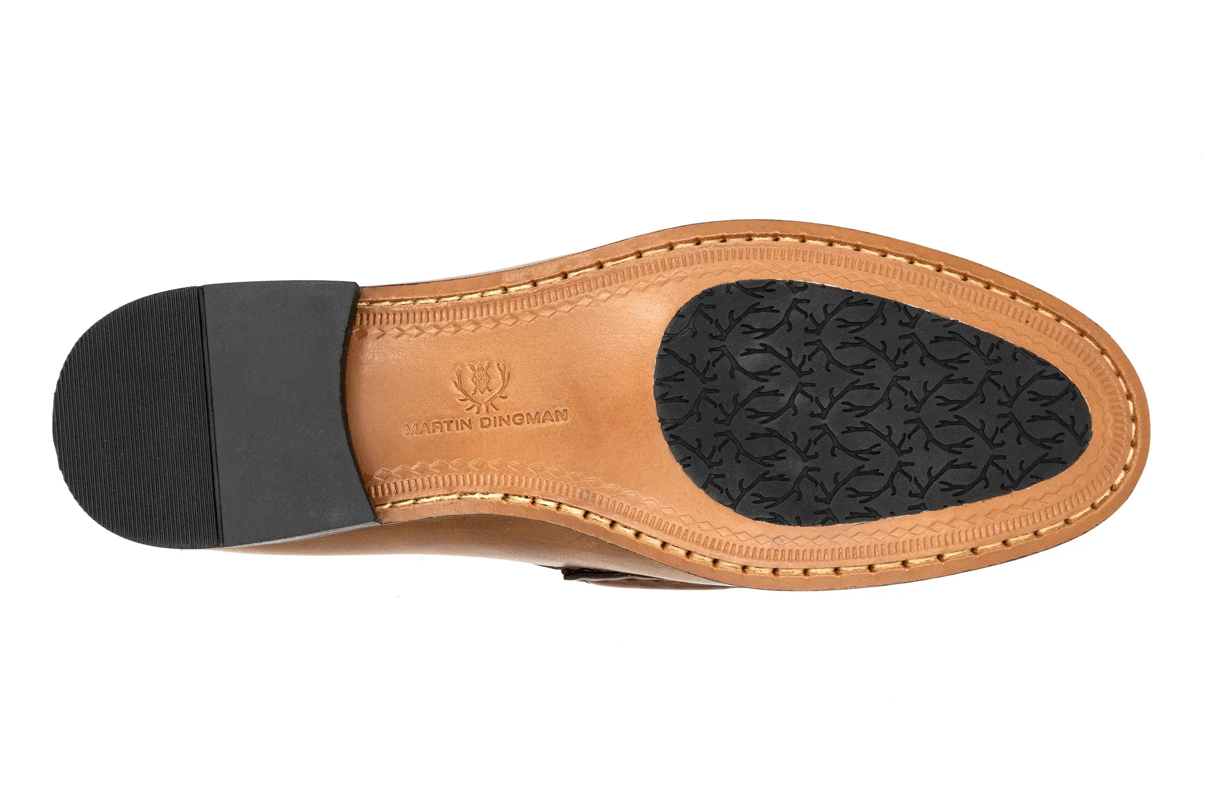 Addison Calf Leather Horse Bit Loafer in Brandy
