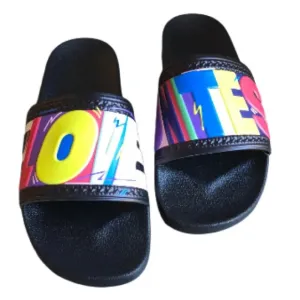 Adidas Adilette Pride “LOVE UNITES” black rainbow colors slides sandals mens 13