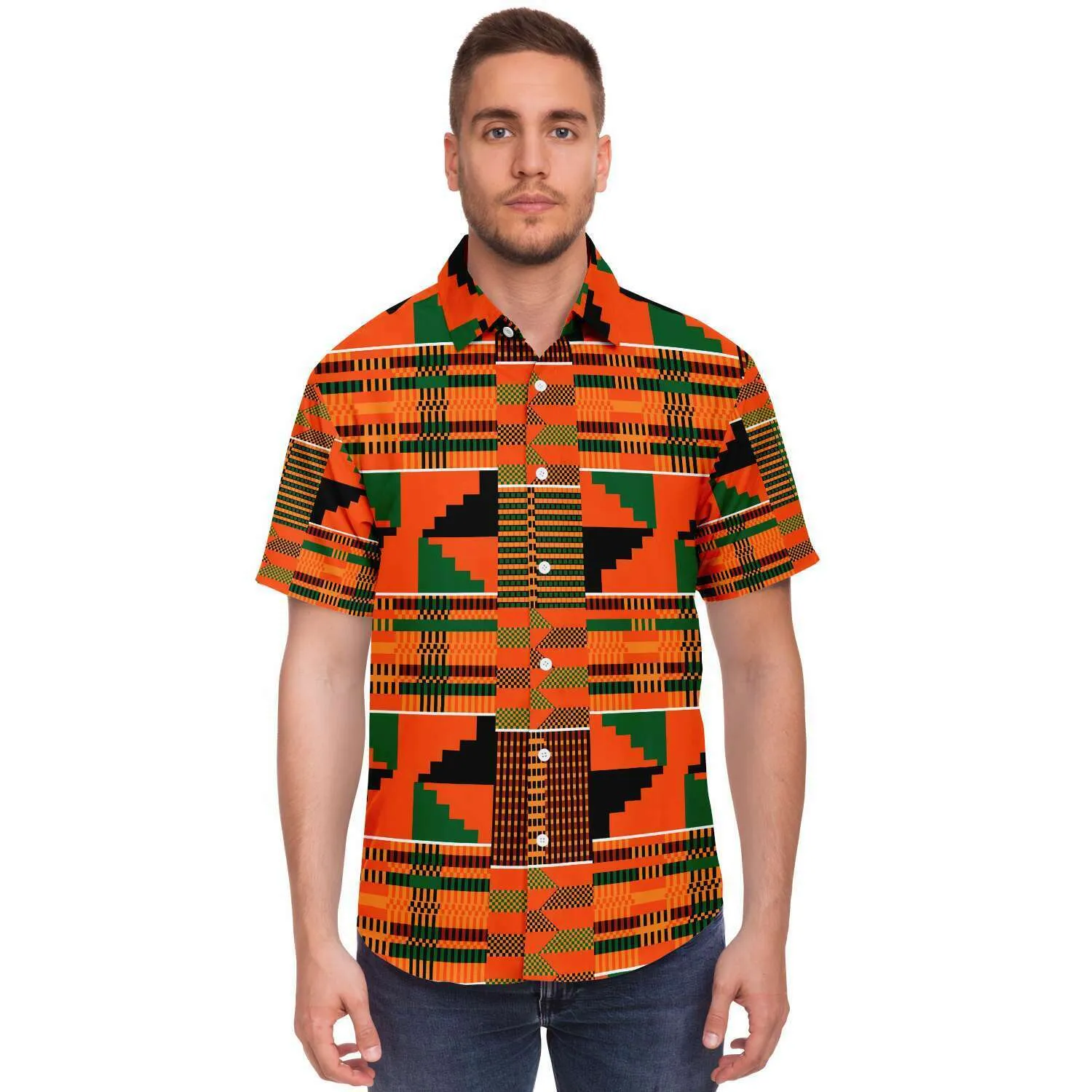 Amoke African Print Short Sleeve Shirt