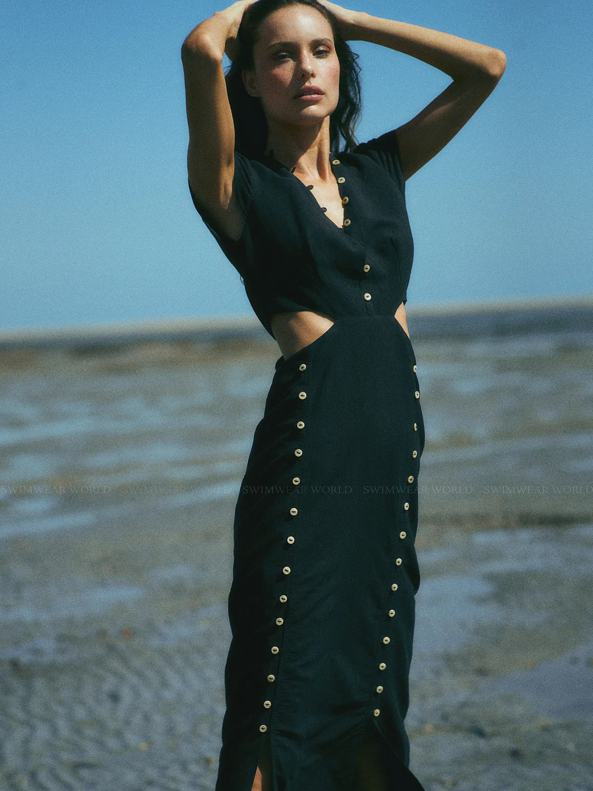 Angelina Detail Long Dress ::RET