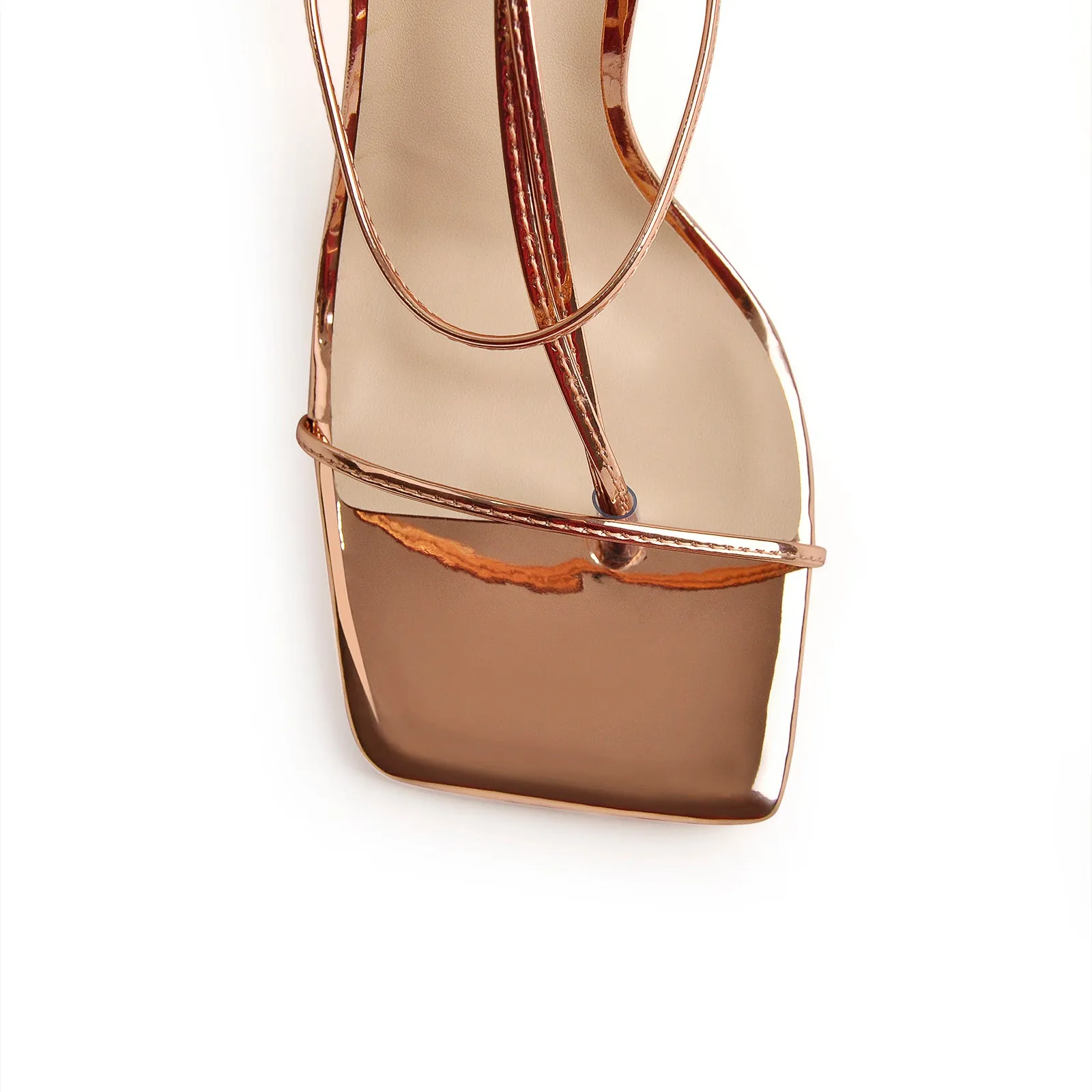 Ankle Strap Square Toe Chunky Heels Sandals