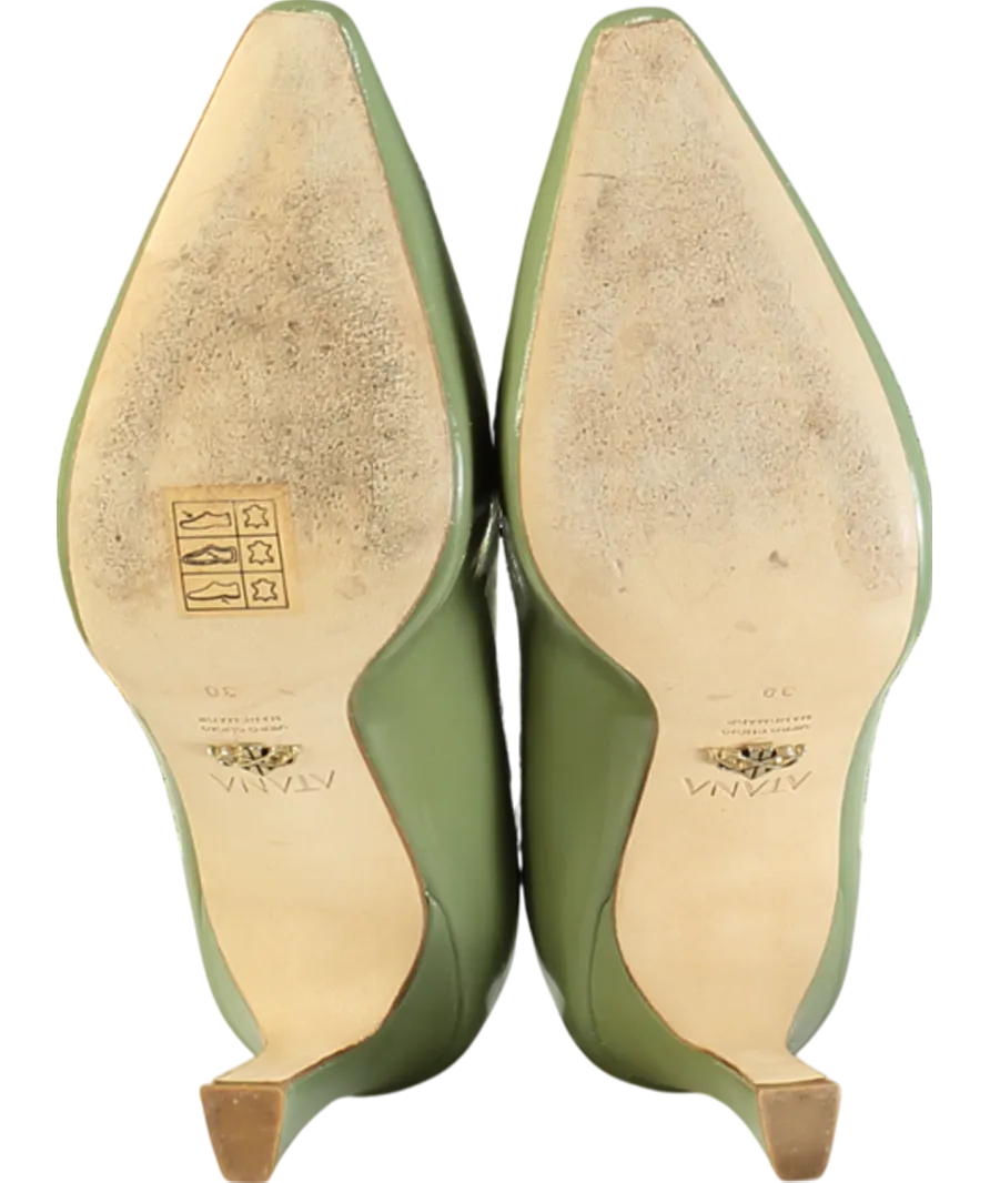 ATANA Green Fiorellini Pump In Semi-patent Leather UK 5 EU 38 👠