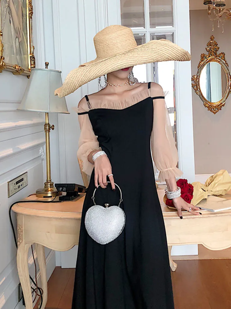 Ballet Cold Shoulder Vintage Little Black Dress