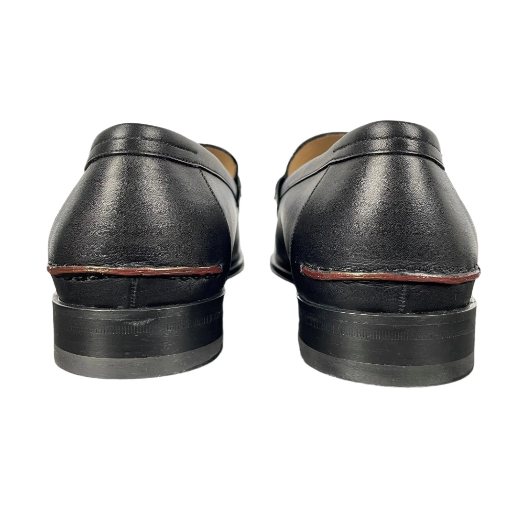 Bally U-Perry Black Leather Loafers