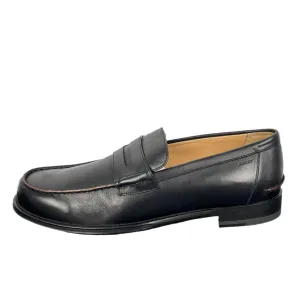 Bally U-Perry Black Leather Loafers