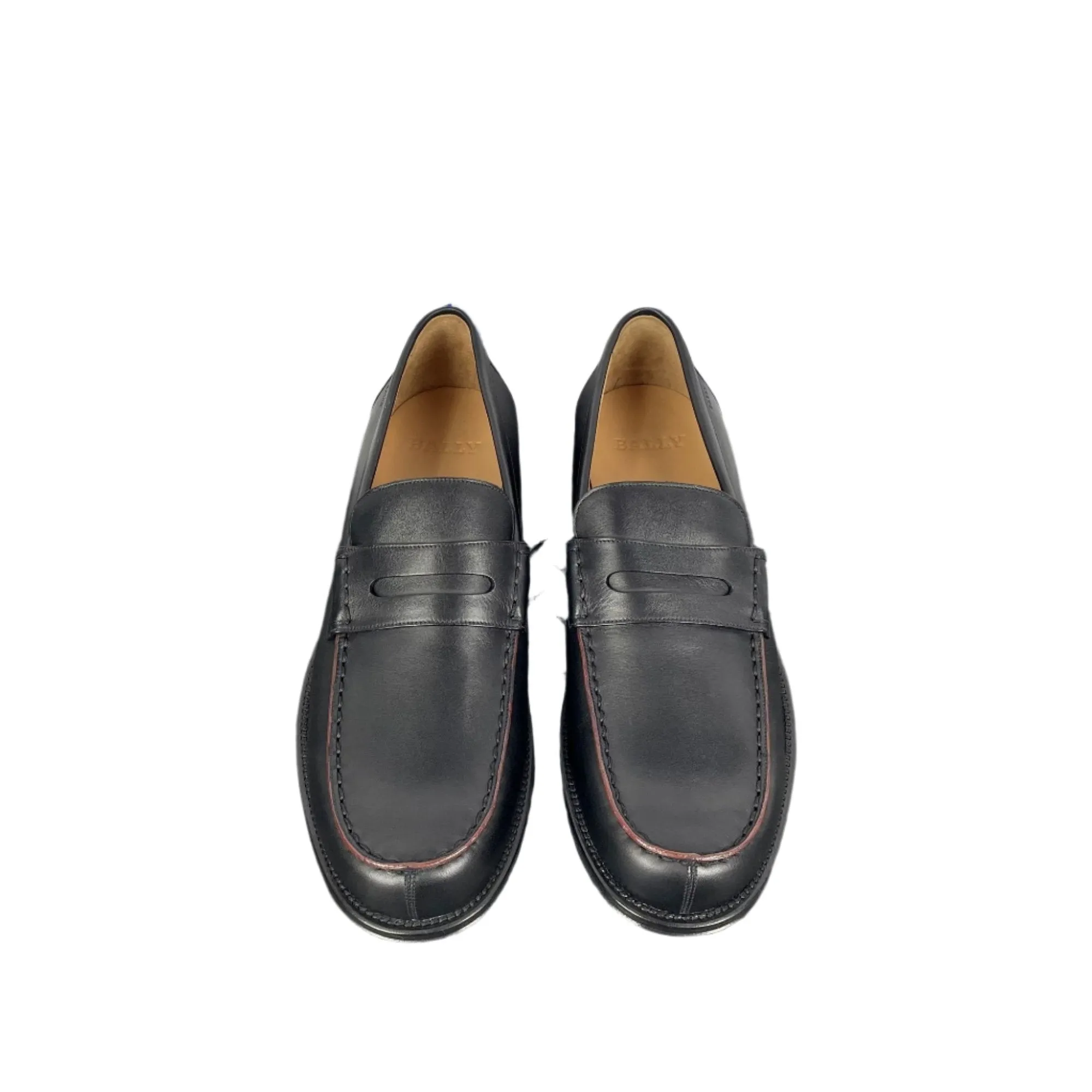Bally U-Perry Black Leather Loafers