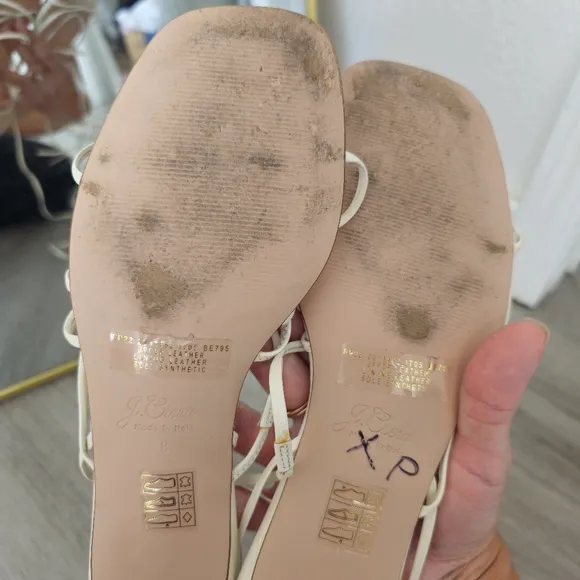BEAUTIFUL! J CREW Sardinia White Size 8 Strapped Heels Sandals Used