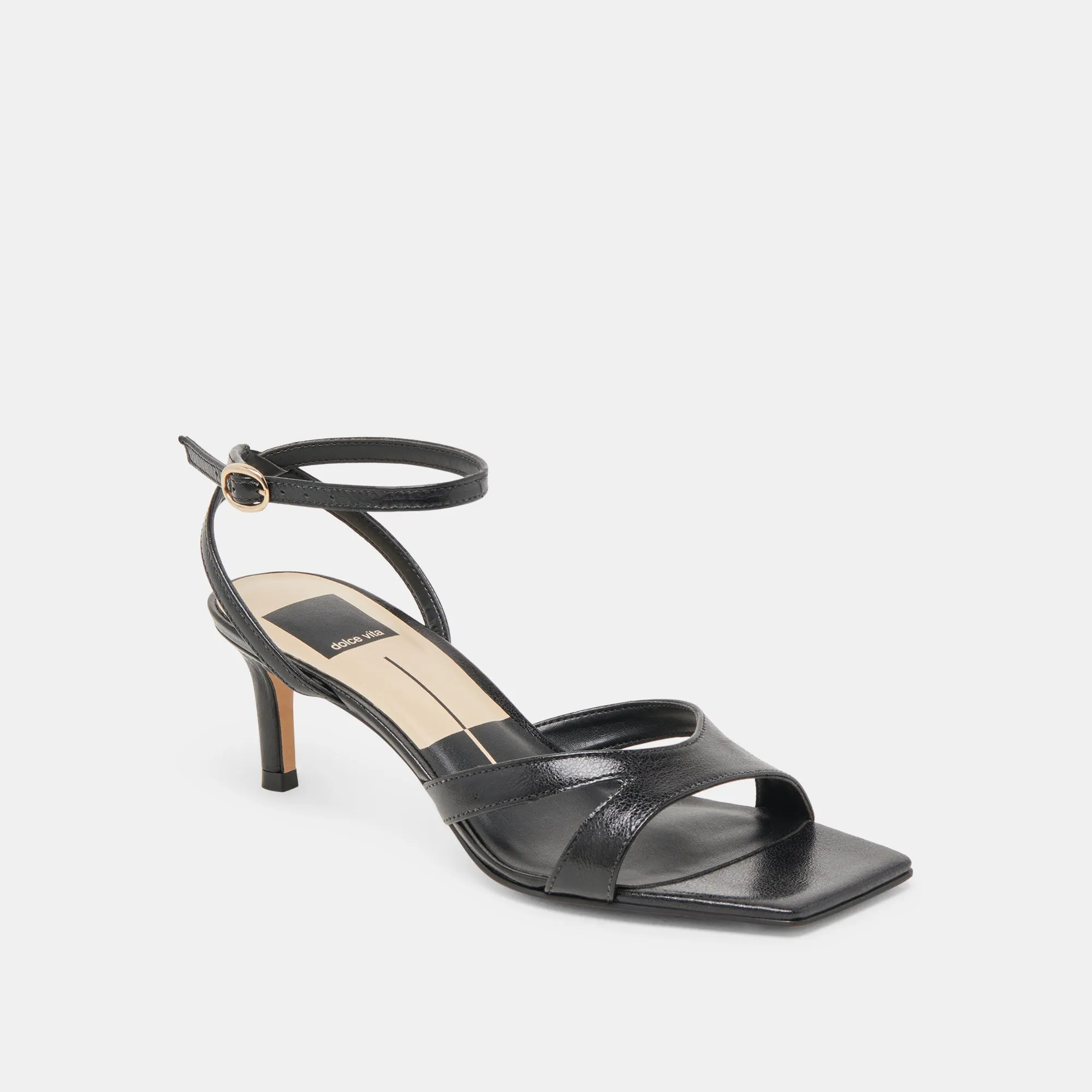 BECKI HEELS MIDNIGHT CRINKLE PATENT