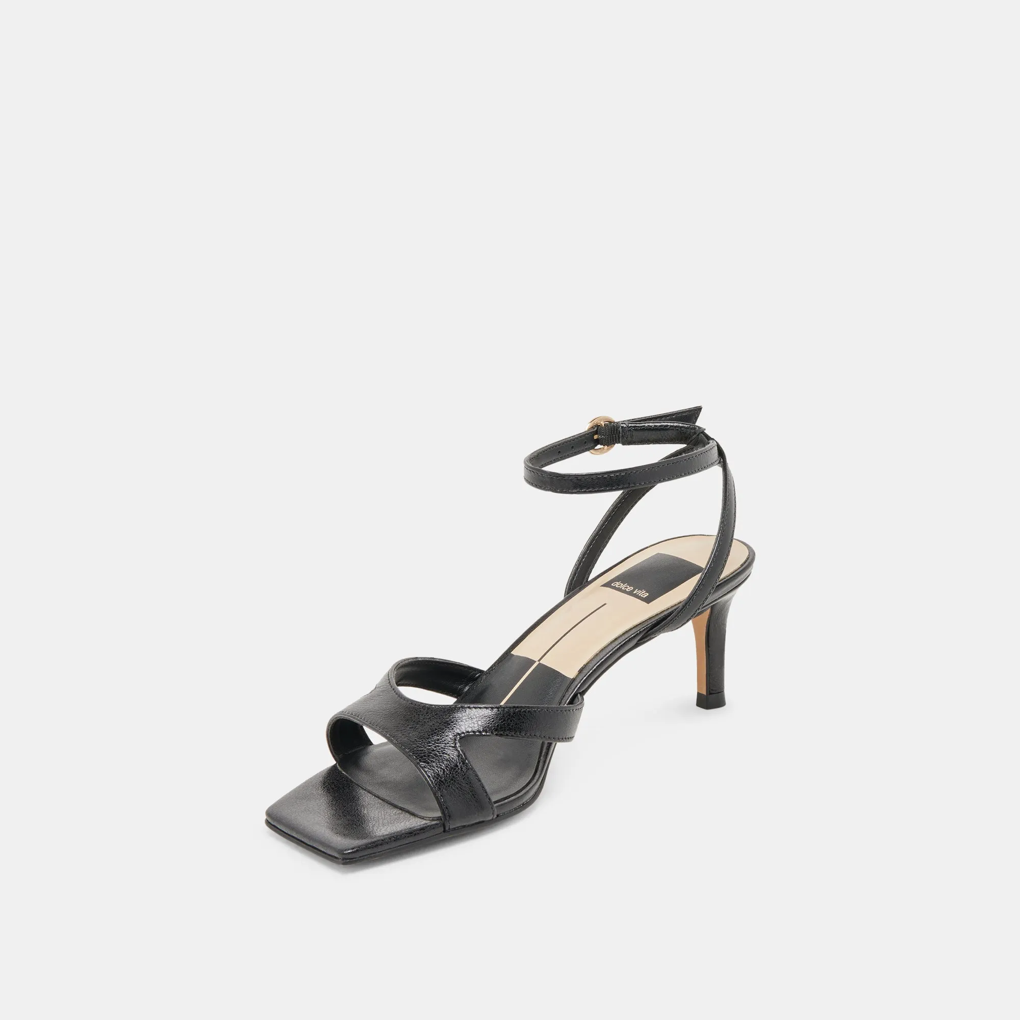 BECKI HEELS MIDNIGHT CRINKLE PATENT