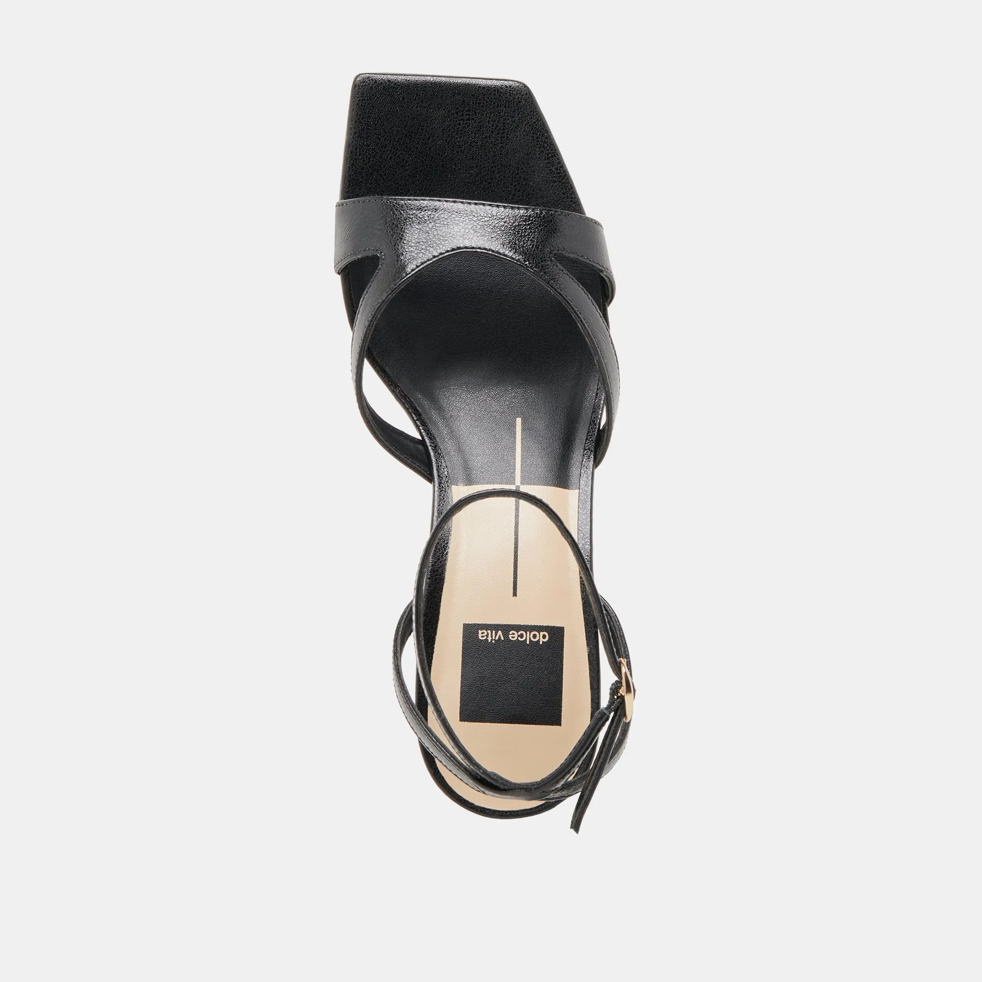 BECKI HEELS MIDNIGHT CRINKLE PATENT