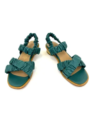 Beklina Leather Gathered Sandals