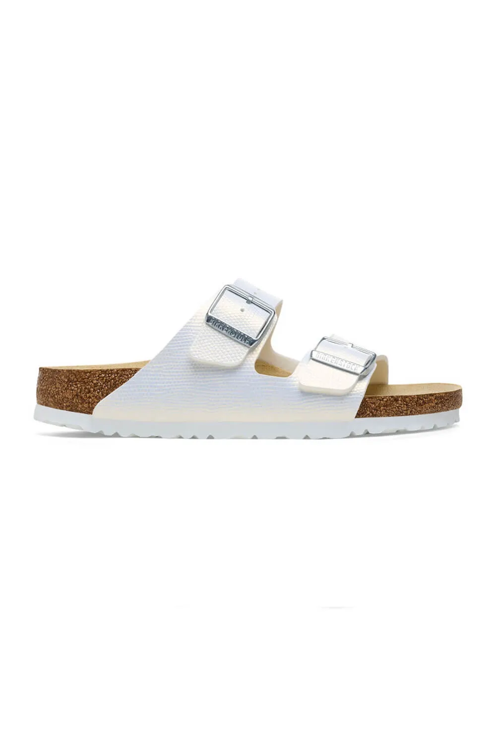 Birkenstock Arizona Birko-Flor Sandals for Women in White Lizard  | 1026500