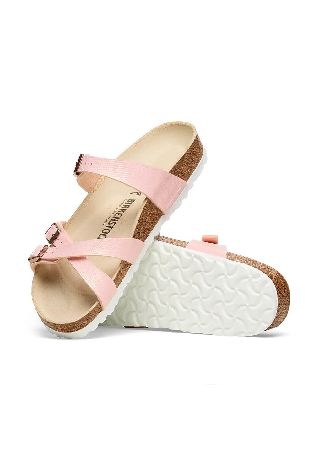Birkenstock Franca Birko-Flor Embossed Sandals for Women in Pink Lizard | 1026458