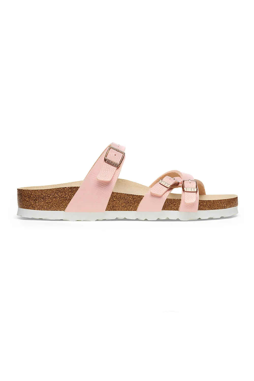 Birkenstock Franca Birko-Flor Embossed Sandals for Women in Pink Lizard | 1026458