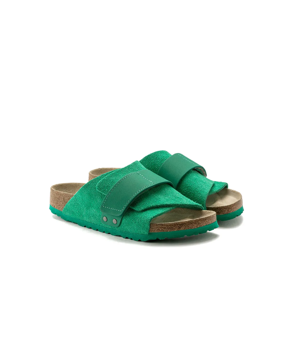Birkenstock Kyoto Suede Leather Bold Green Sandals