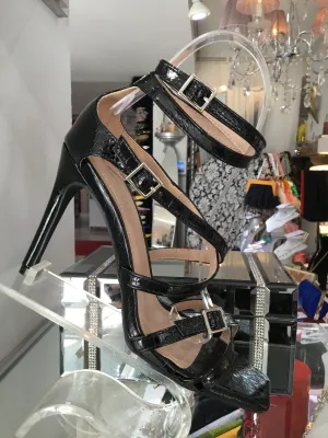 Black Strap Heels