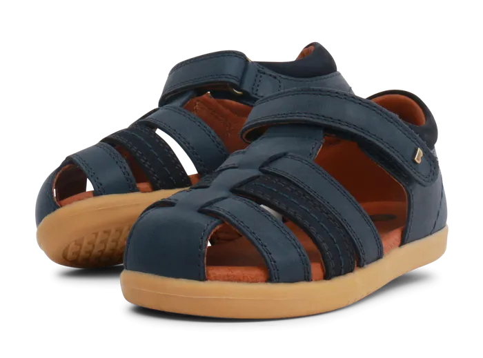 Bobux IWalk Roam - Navy Leather Closed Toe Sandal