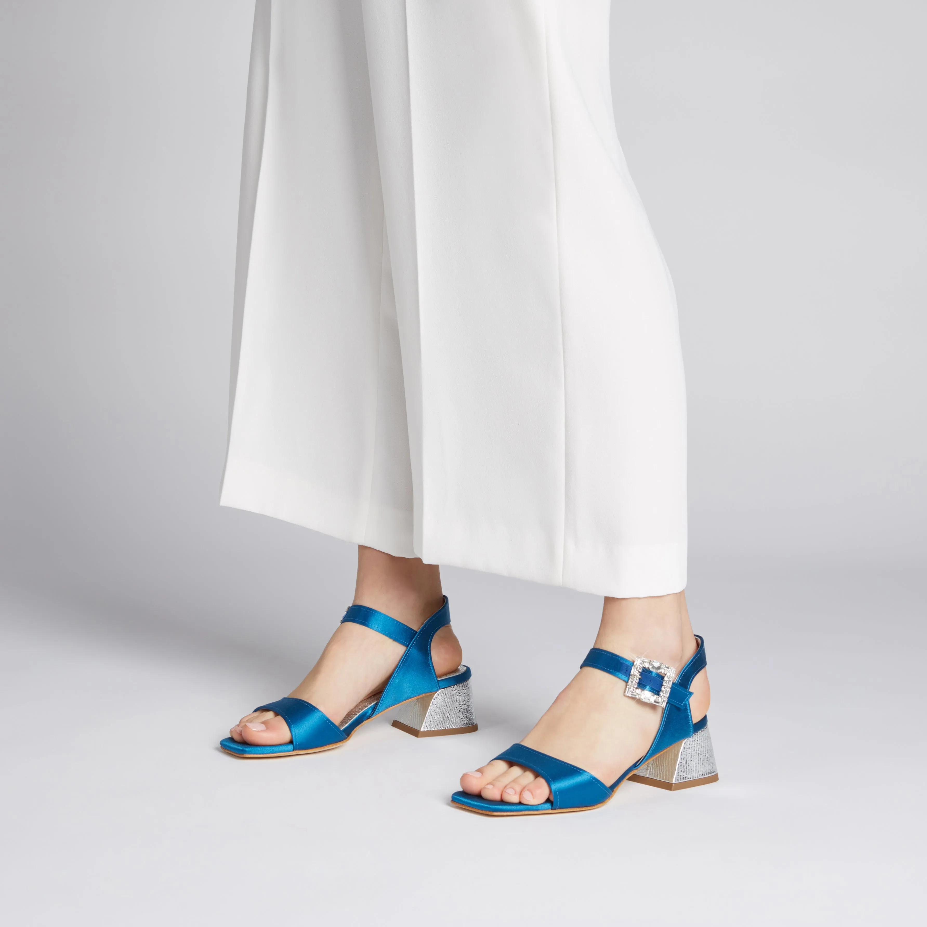 Brandi Blue Ankle Strap Sandals