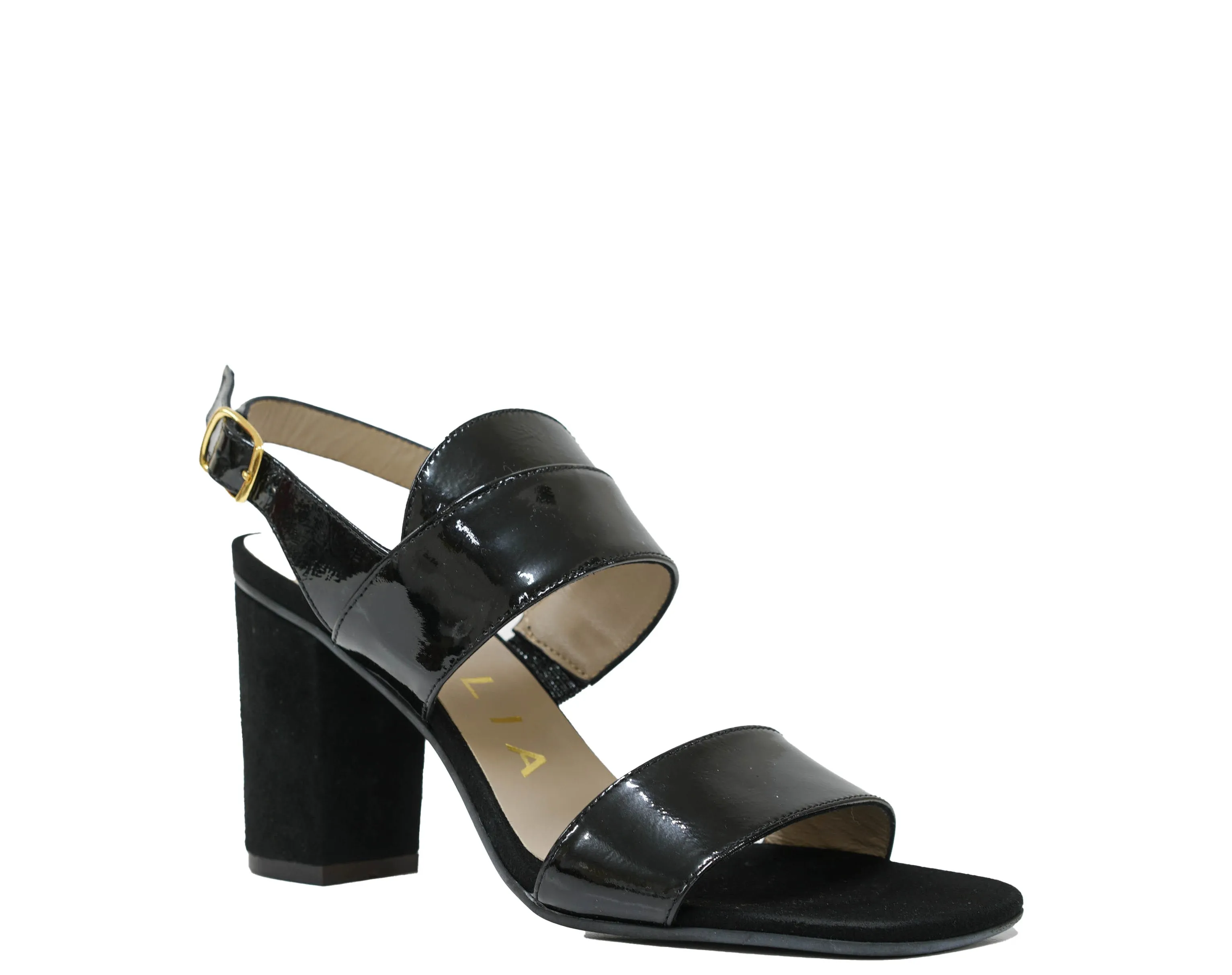 Bruglia Women’s Black Patent Leather Sandals 8852 30% off