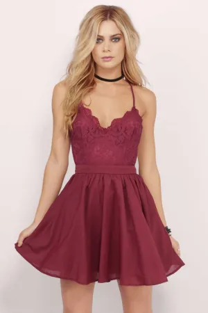 Burgundy Lace Homecoming Dresses,Spaghetti Straps Chiffon Short Prom Dress,Cheap Evening Dress OK353