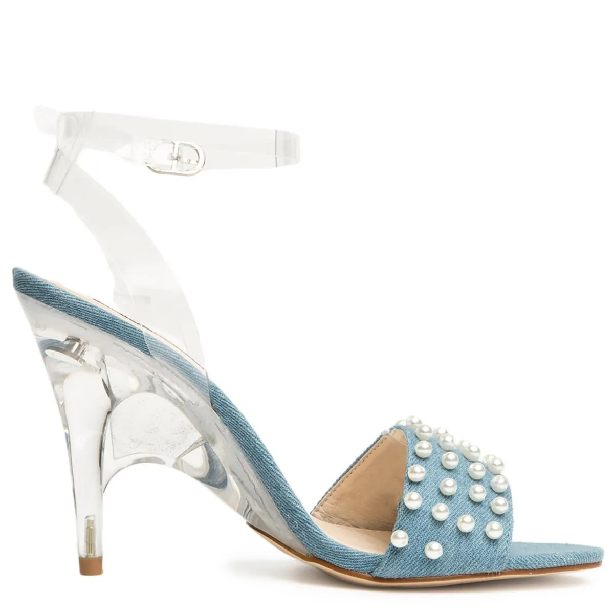 Cape Robbin London-3 Denim High Heel Denim Blue