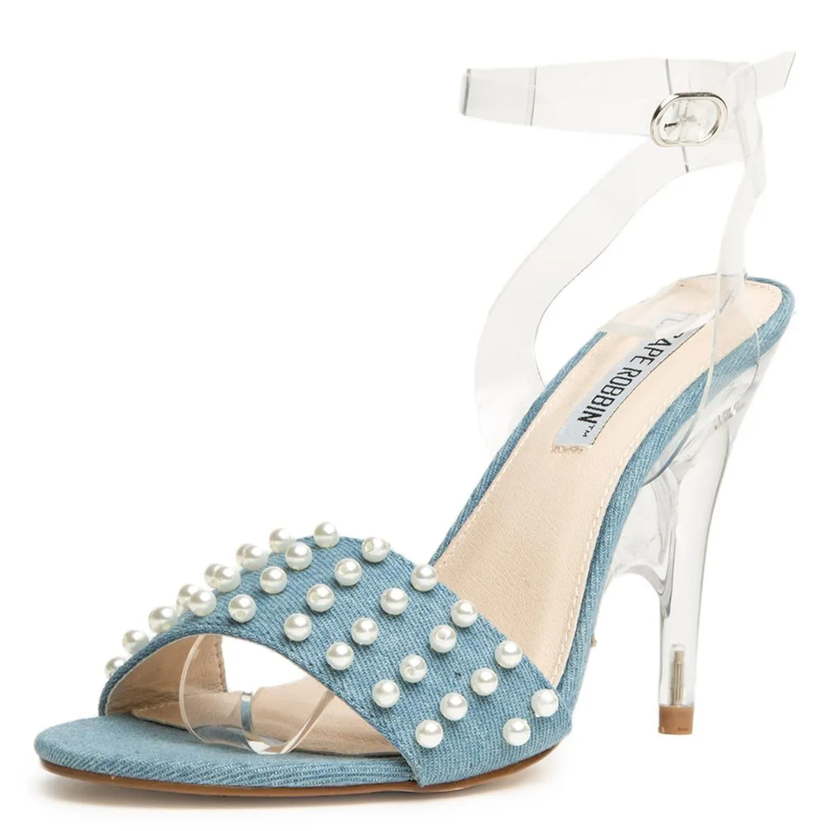 Cape Robbin London-3 Denim High Heel Denim Blue
