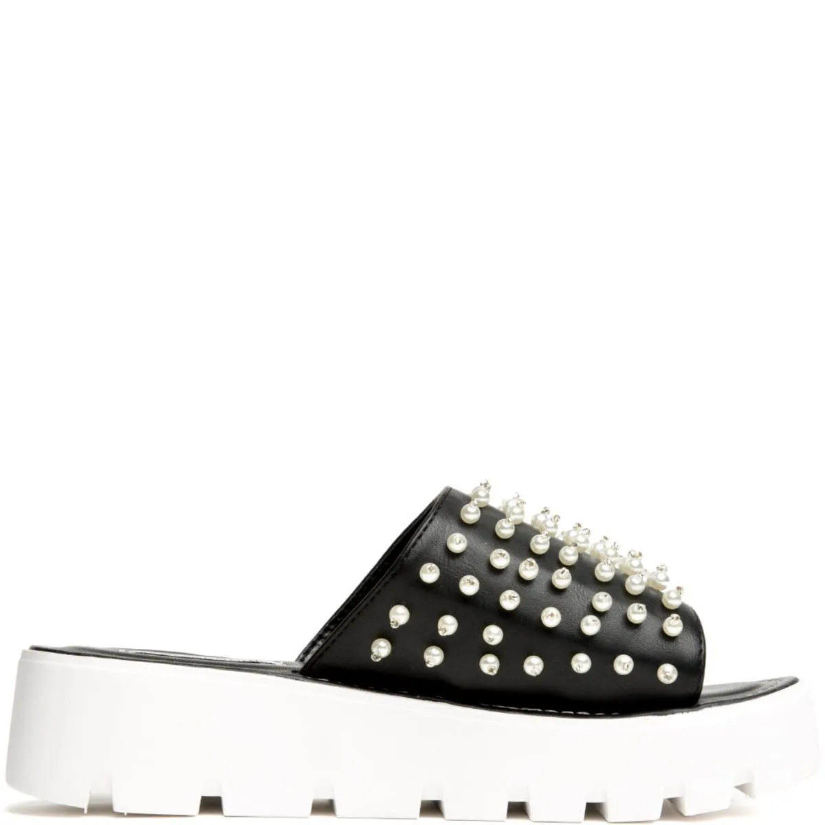 Cape Robbin Mandy-1 Black Slides Black