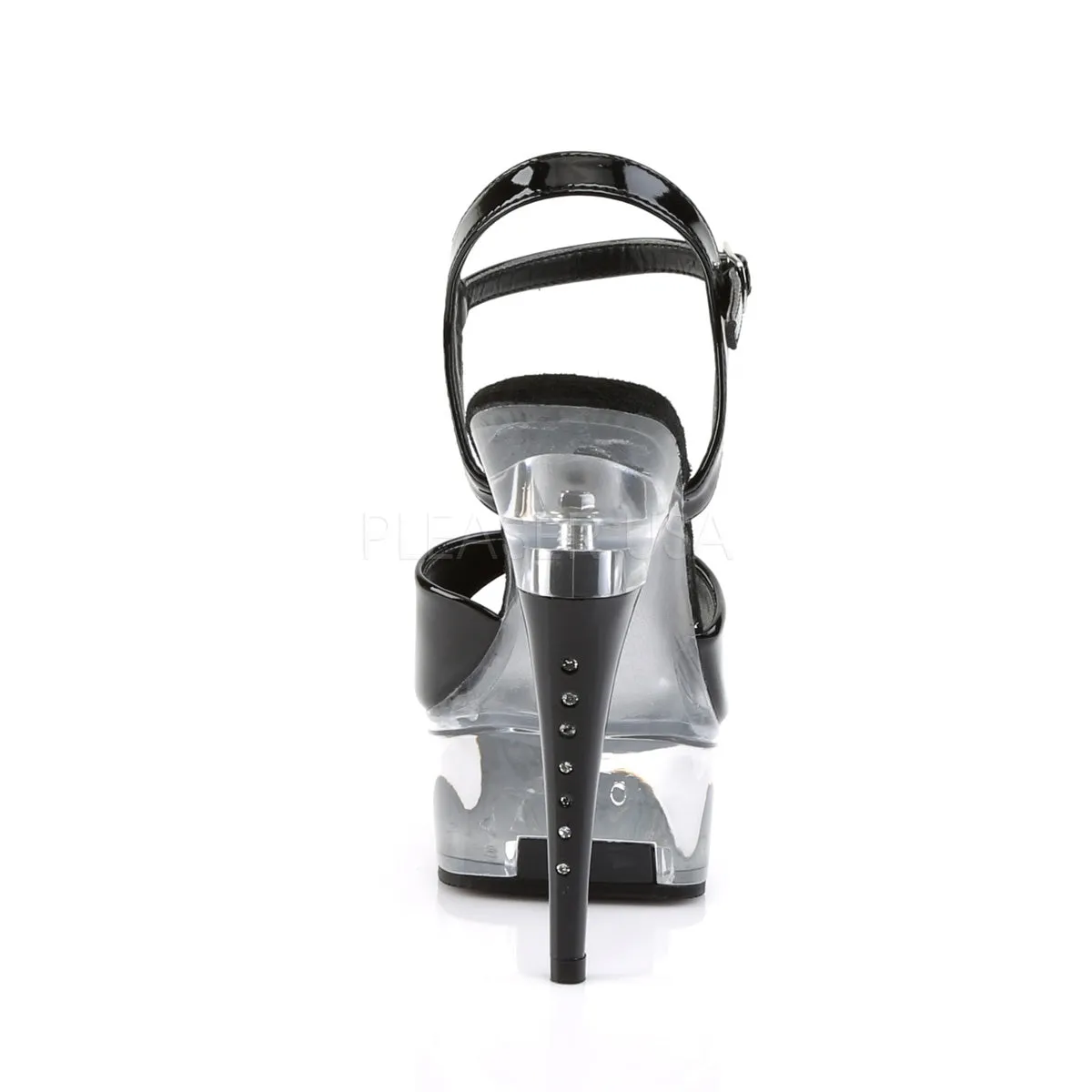 CAPTIVA-609  Black Patent/Clear
