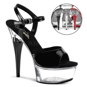 CAPTIVA-609  Black Patent/Clear
