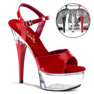 CAPTIVA-609  Red Patent/Clear