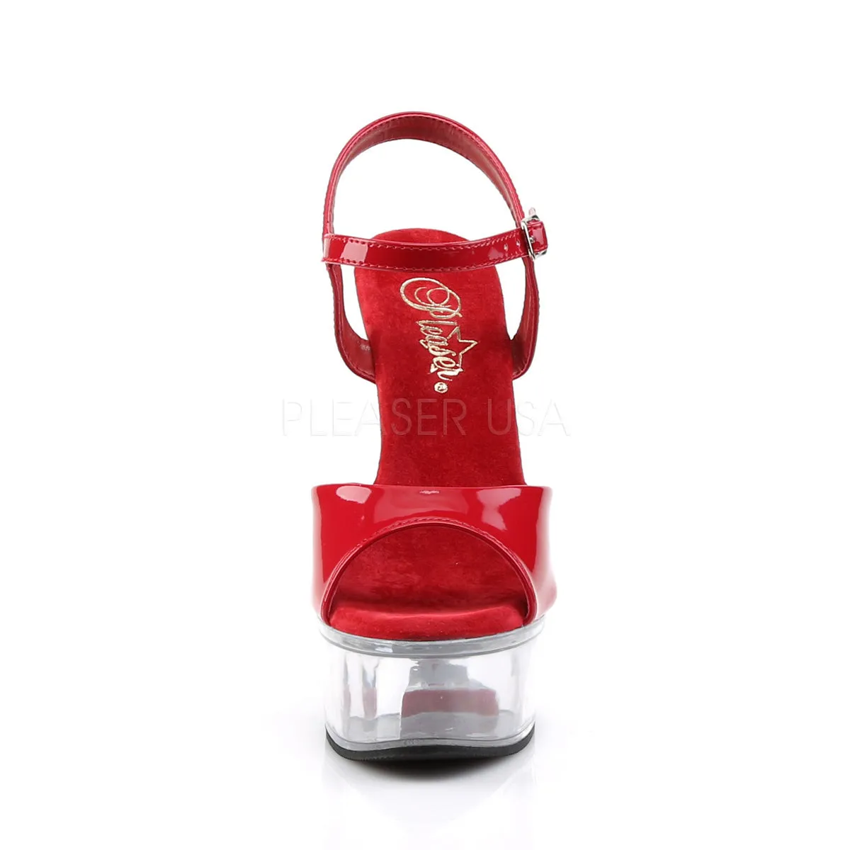 CAPTIVA-609  Red Patent/Clear