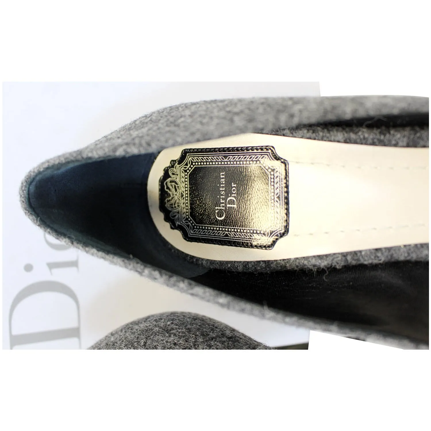 Christian Dior Spade Heels Black/Grey Size 9