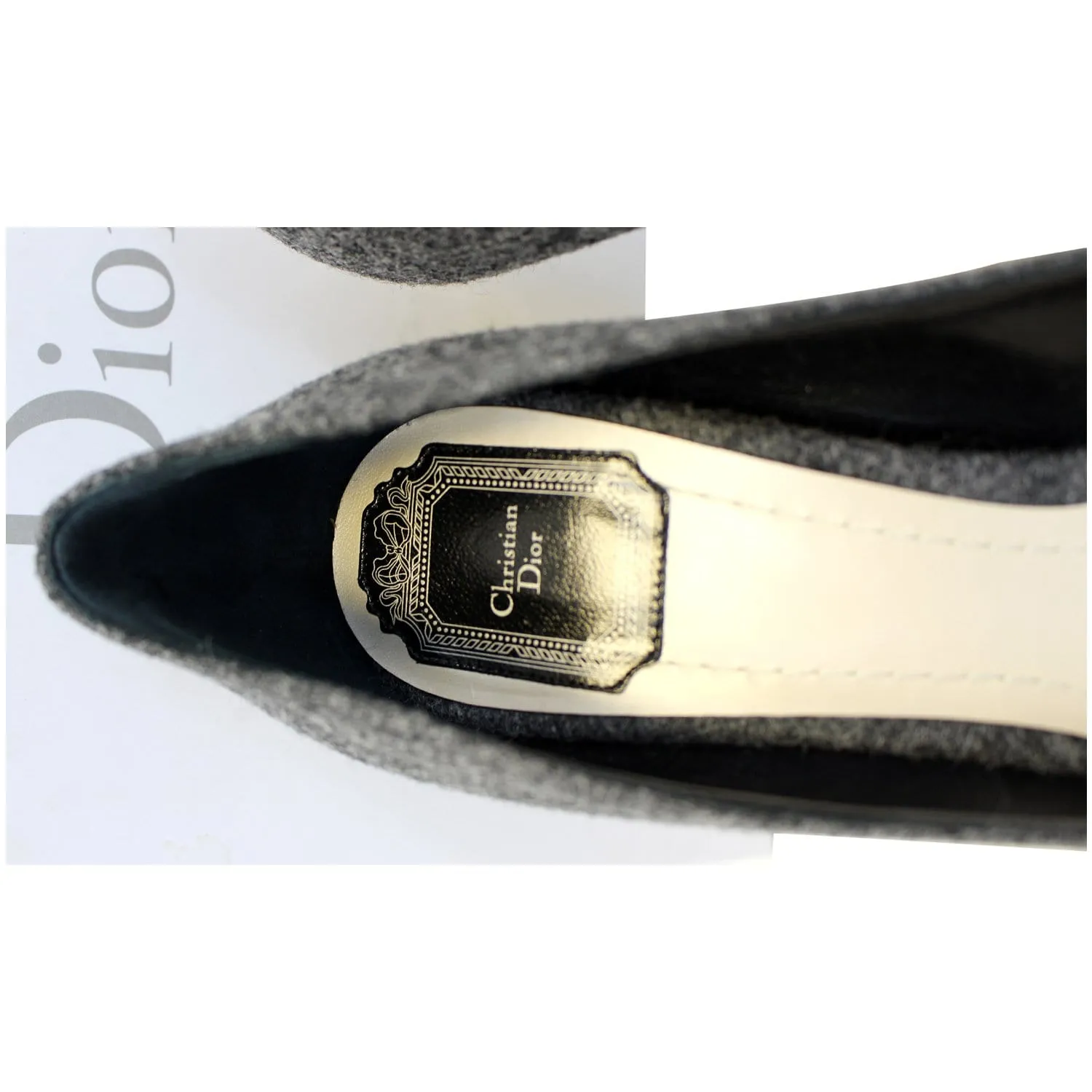 Christian Dior Spade Heels Black/Grey Size 9