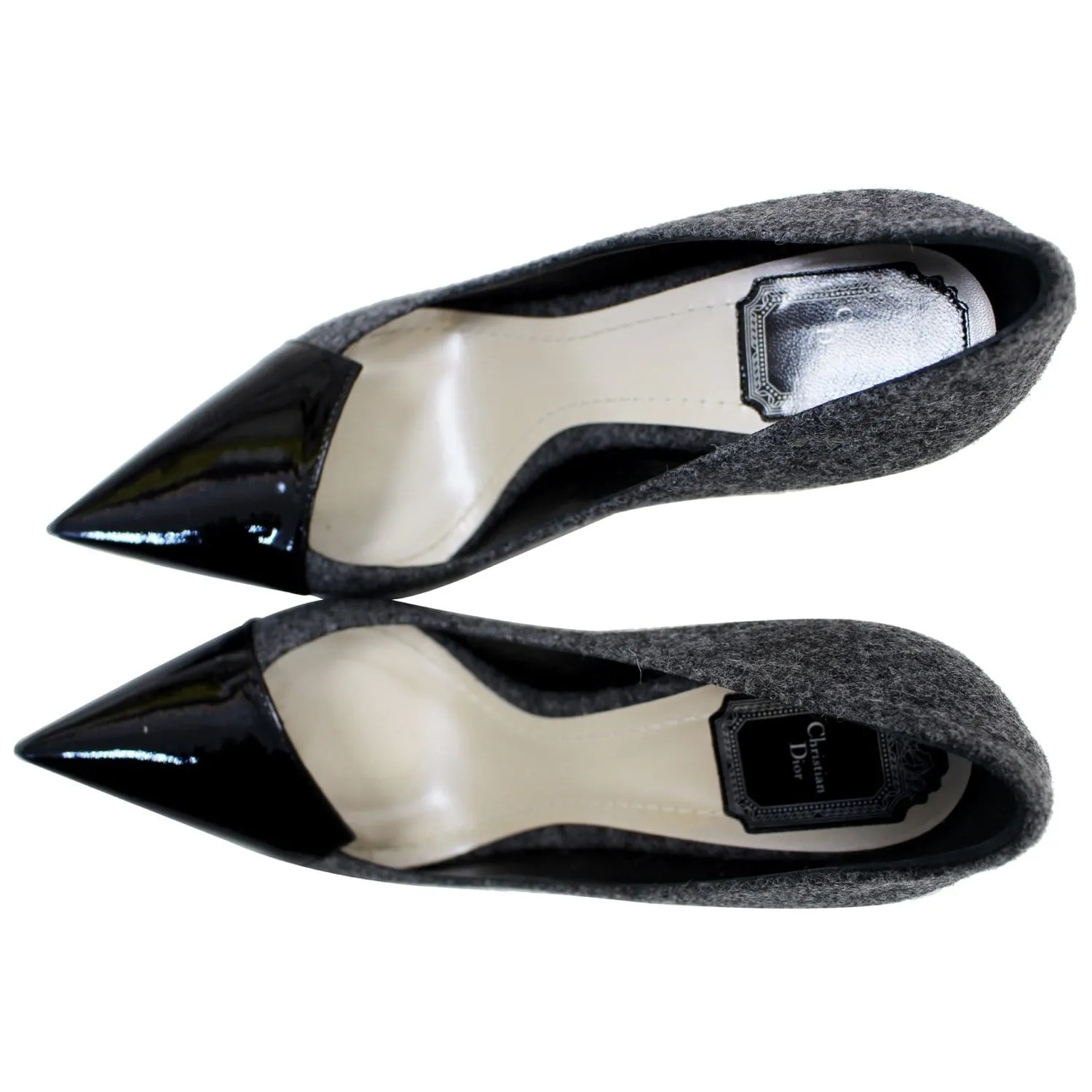 Christian Dior Spade Heels Black/Grey Size 9