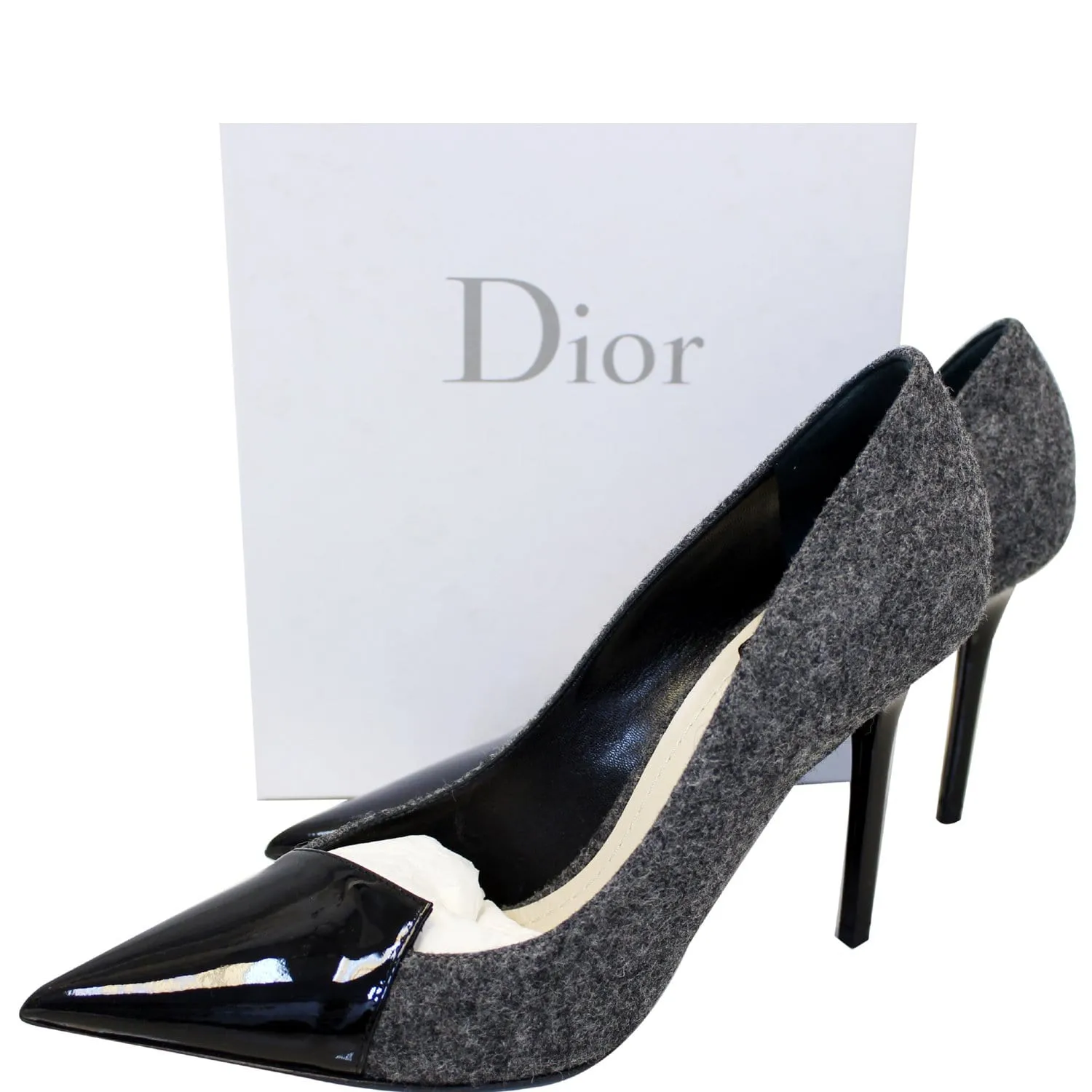 Christian Dior Spade Heels Black/Grey Size 9