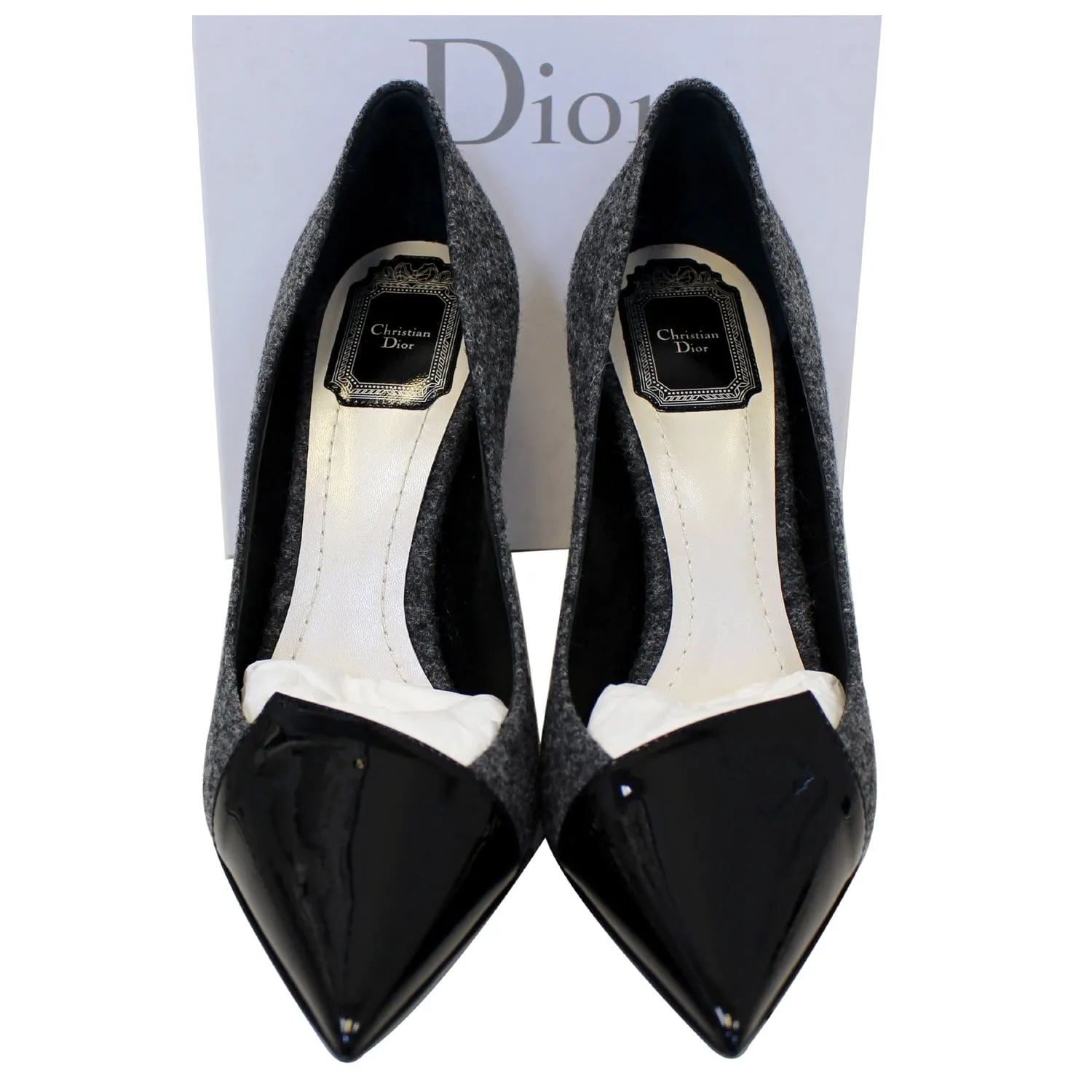 Christian Dior Spade Heels Black/Grey Size 9