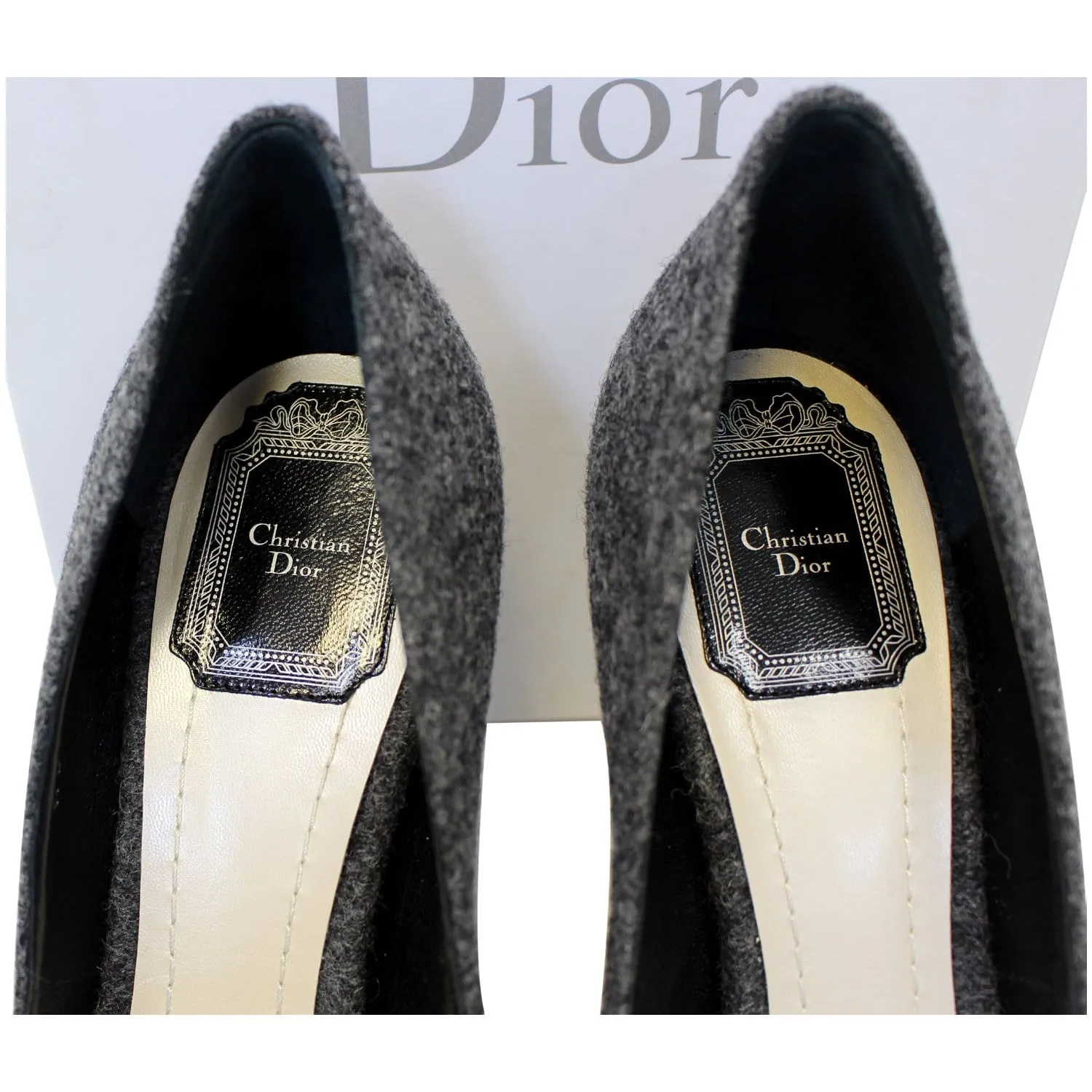 Christian Dior Spade Heels Black/Grey Size 9