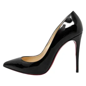 Christian Louboutin Pigalle Follies Black Patent Leather Pumps Size EU 39