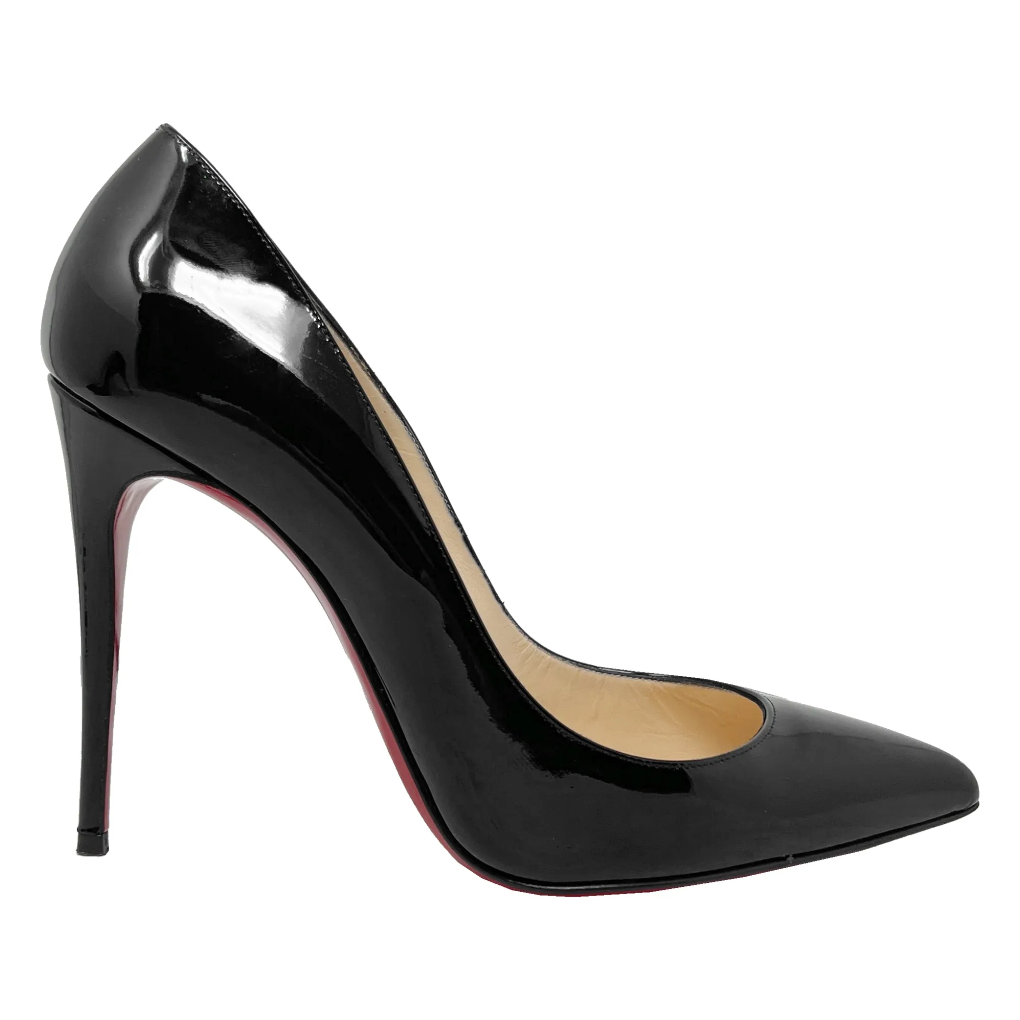 Christian Louboutin Pigalle Follies Black Patent Leather Pumps Size EU 39