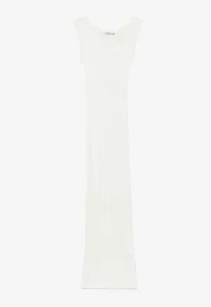 Classic Sleeveless Solid Ribbed Dress