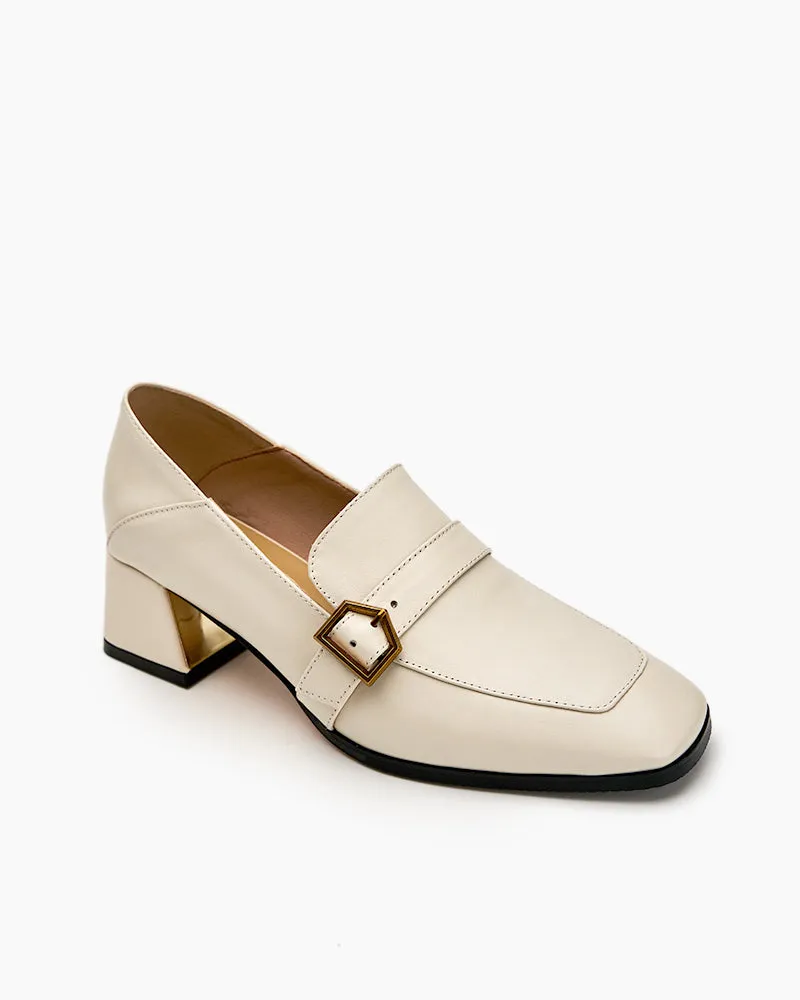 (Clean Up) Gentle And Versatile Square Toe Loafers