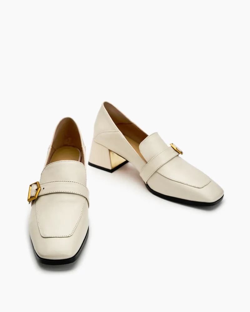(Clean Up) Gentle And Versatile Square Toe Loafers