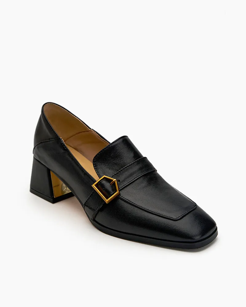 (Clean Up) Gentle And Versatile Square Toe Loafers