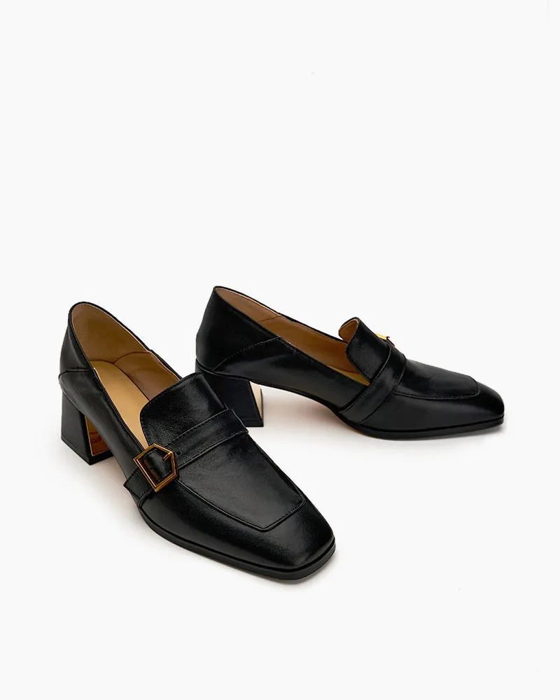 (Clean Up) Gentle And Versatile Square Toe Loafers